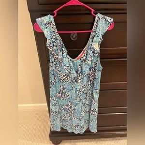 Lilly Pulitzer Alessa Romper in Light Blue Spritz